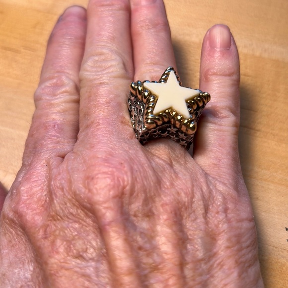 Dian Malouf Jewelry - Dian Malouf 14k and Sterling silver star ring